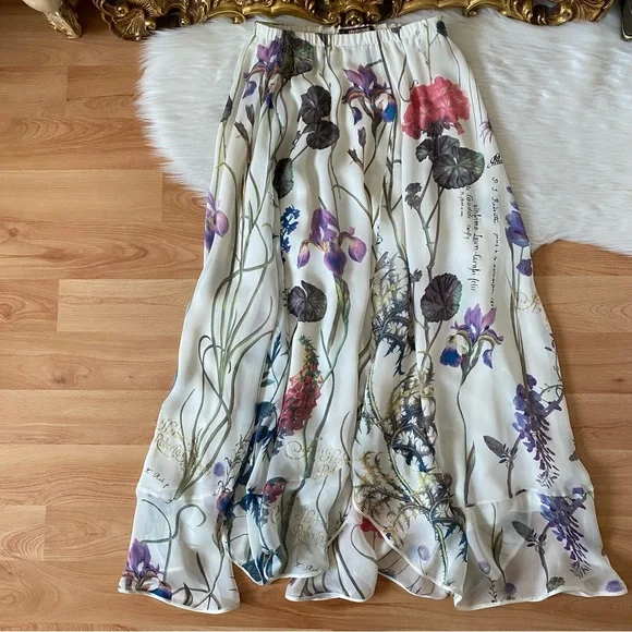 Roberto Cavalli Silk Floral Skirt - Picture 1 of 14